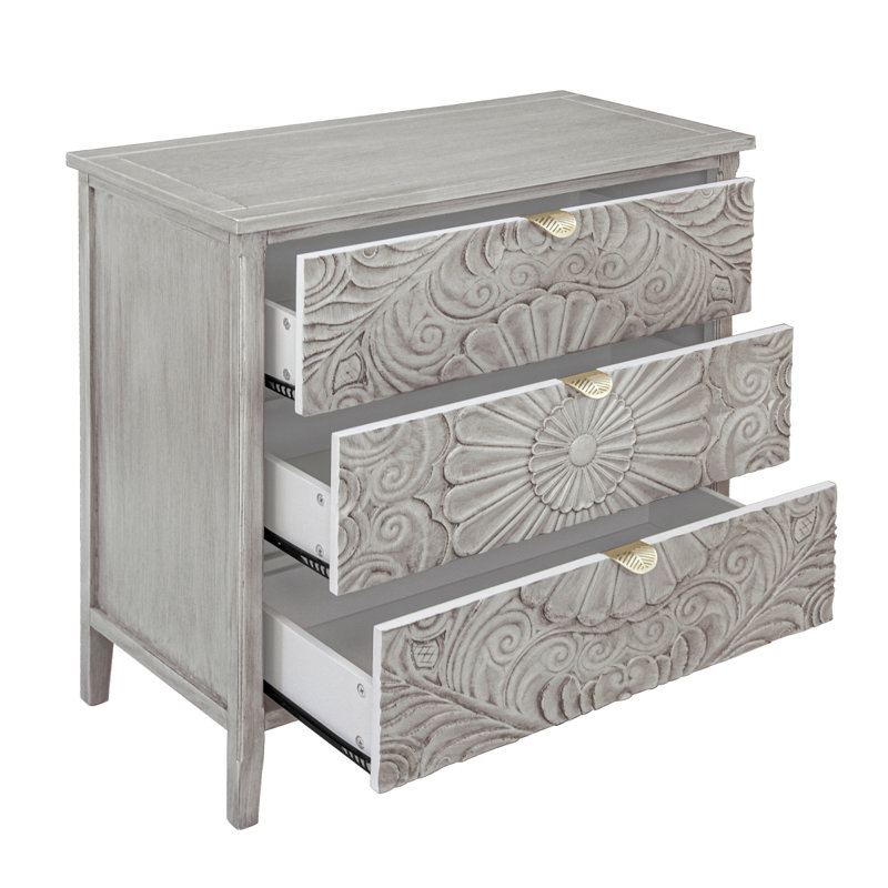 Armoire 3 tiroirs, mobilier américain, convenant à la chambre à coucher, au salon et au bureau