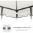 10X10 Ft Outdoor Patio Gazebo Replacement Canopy (Base Not Included)