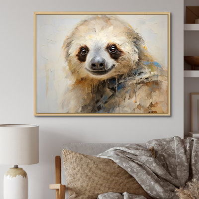 «Thoughtful Sloth», reproduction sur toile