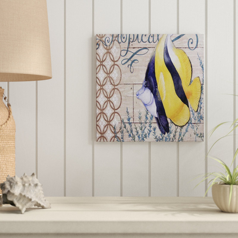 Impression sur toile encadrée en jaune