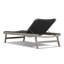 Chaise longue longue inclinable en teck 78,75 po Neécy-63791246