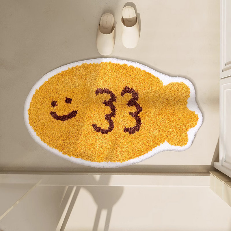 Absorbent Plush Bathroom Mat - Quick-Dry Door Mat With Non-Slip Backing, 19.69" L x 31.5" W