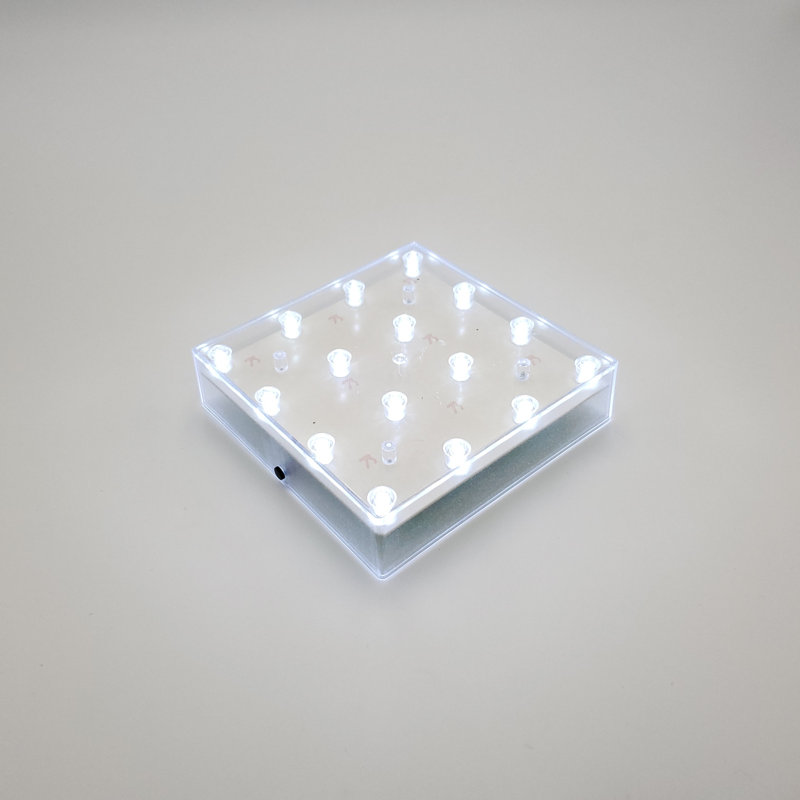 Square Cool White LED Battery Operated Base Light