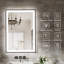 Miroir de salle de bain à DEL sans cadre 58 po x 28 po, miroir intelligent