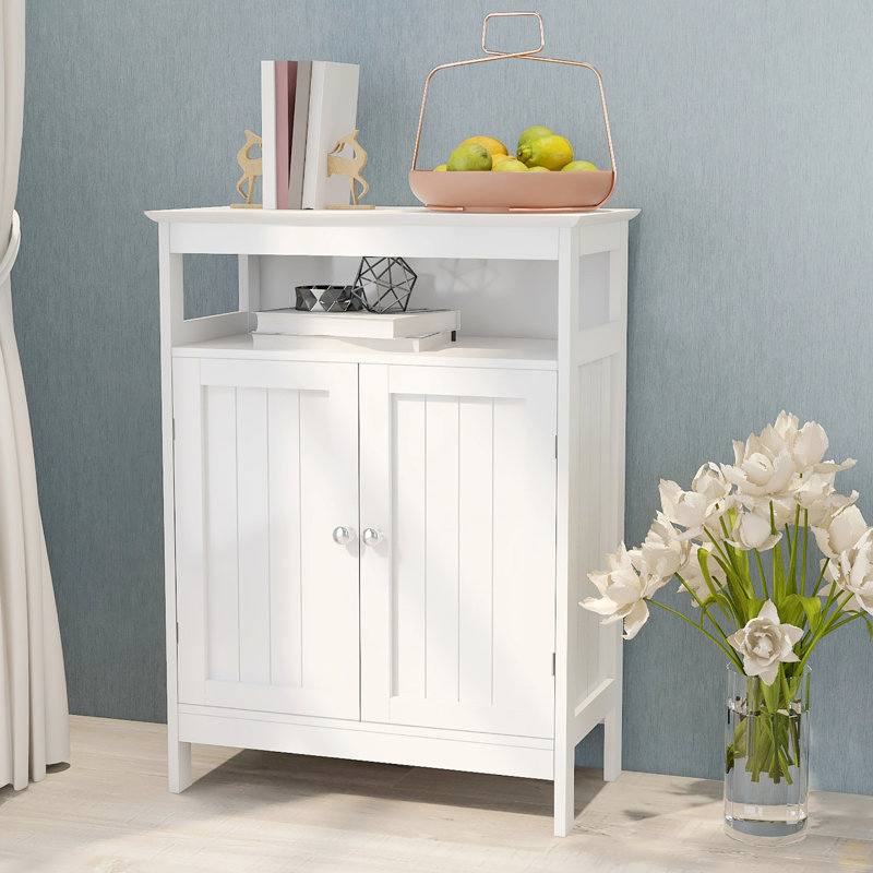 Bathroom Standing Storage With Double Shutter Doors Cabinet