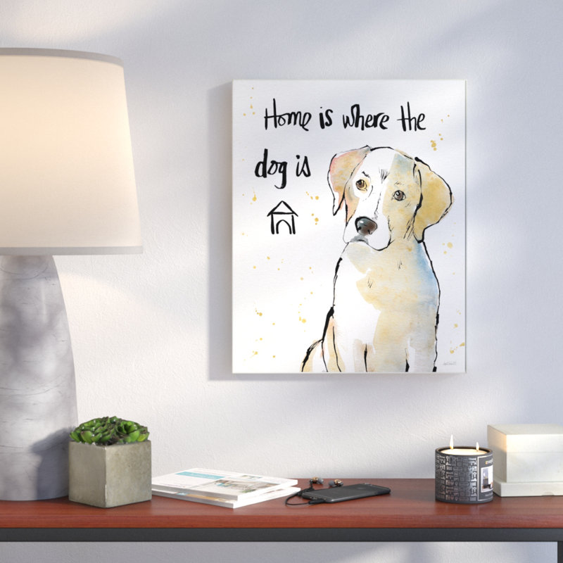 « home is where the dog is », impression, H 15 po x l 10 po, Sans cadre