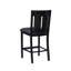 Tabouret en bois avec pieds en métal et coussin en similicuir-70970173
