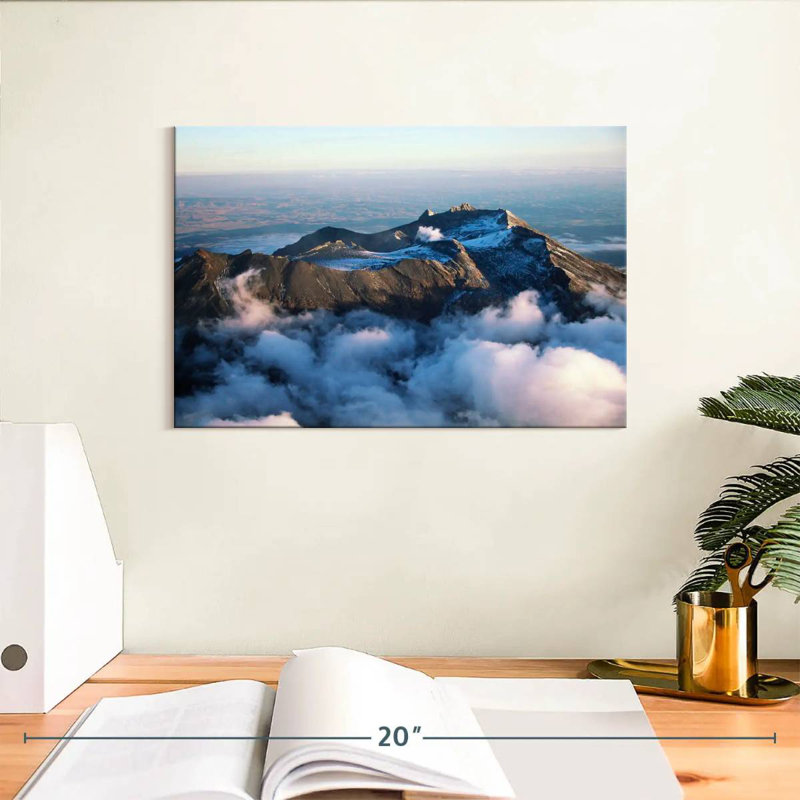 Alvord nuageux, mont Ruapehu, H 8 po x l 12 po