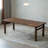 Retro Nut-Brown Rectangular Solid Wood Dining Table-1318029785