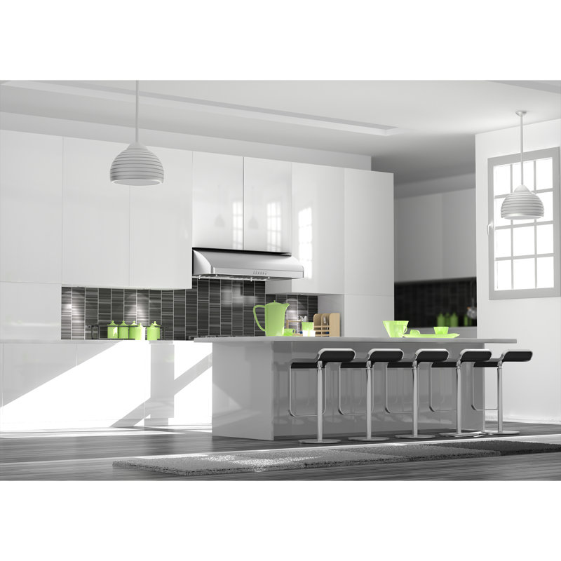 30" 600 CFM Ducted Under Cabinet Range Hood in Brushed Stainless Steel, 30"