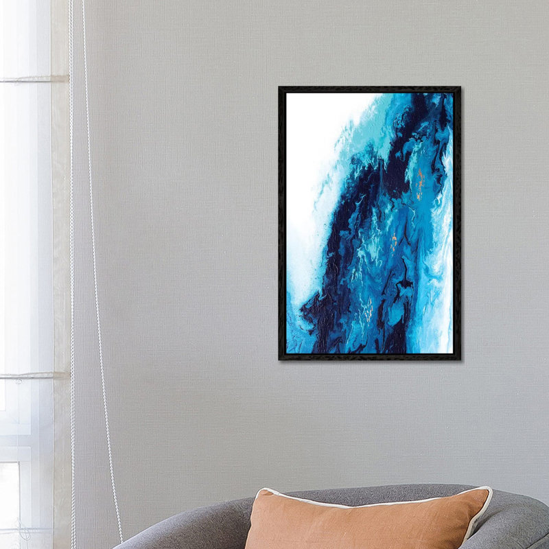 Poseidon 1 Piece Wall Art on Canvas, 66.04 cm H x 45.72 cm W, Black Framed