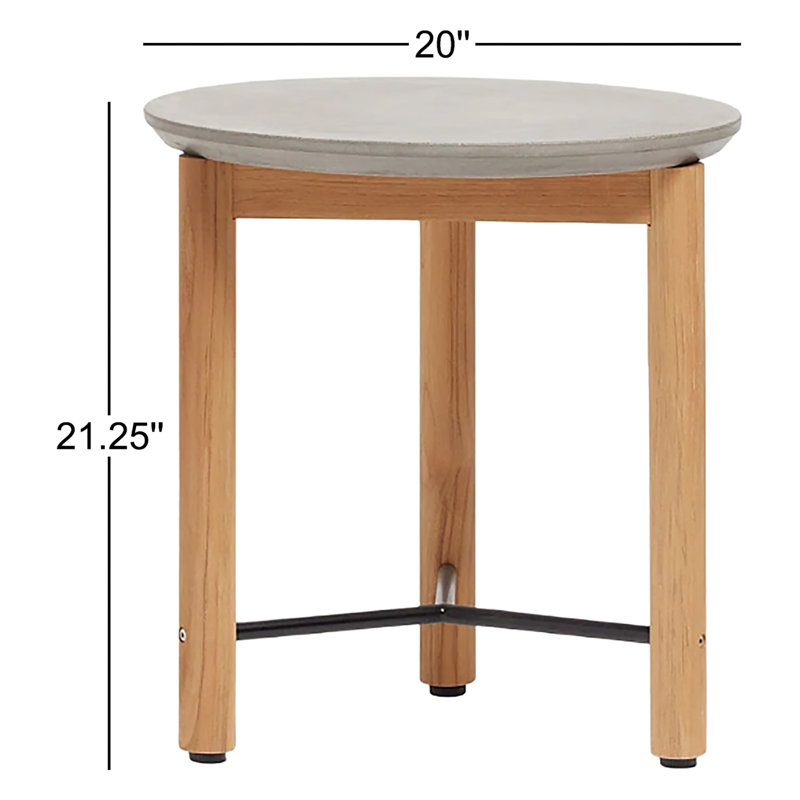 Haven Outdoor Round Teak Side Table