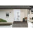 Front Exterior Prehung FiberGlass Door Frosted Glass / Manux 8552 White Silk / Office Commercial and Residential Doors Entrance Patio Garage-W36" x H80"-Left-hand Inswing-98196187-98196191-98196193