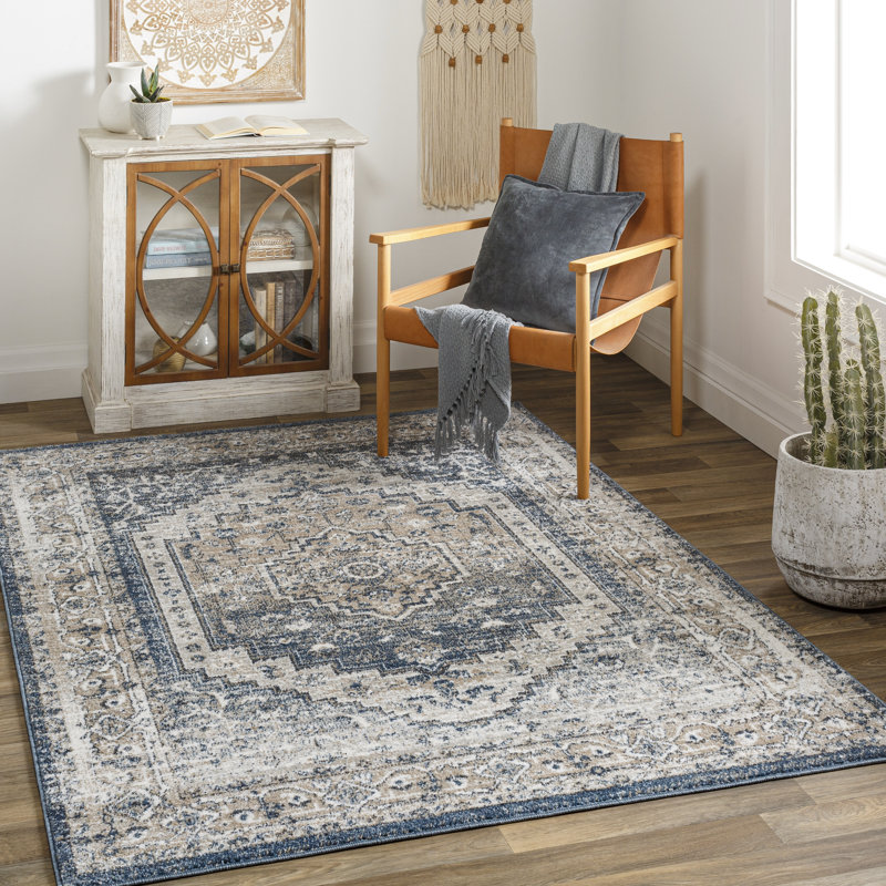 Moroccan Indoor Rug, Rectangle 6'7" x 9'