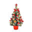 Petit arbre de Noël de 45 cm avec lumières, mini arbre de décoration de bureau avec sommet d'arbre en forme d'étoile, boules, arcs, pommes de pin pour bureau à domicile, bar, décorations de Noël