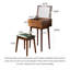 Coiffeuse moderne en bois d'hévéa et en cuir avec miroir pour chambre à coucher