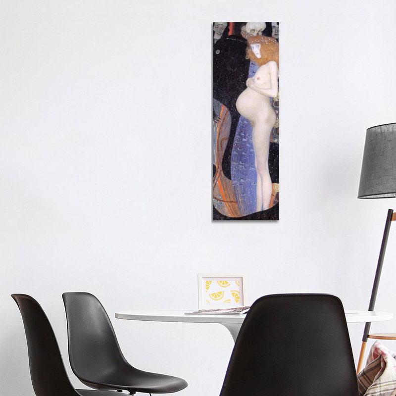 Hoffnung I (the Hope L) by Gustav Klimt - Wrapped Canvas Panoramic Print, 121.92 cm H x 40.64 cm W x 1.91 cm D