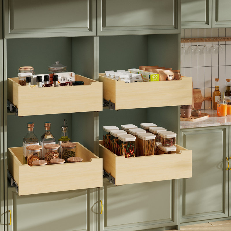 Tiroir de cuisine en bois, H 8 po x l 22,50 po x P 21 po