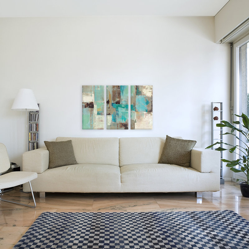 Teal & Aqua Canvas Print, 40" H x 60" W  x 1.5" D