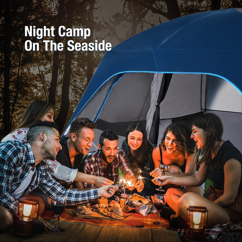 Tente de camping facile à installer pour 6 personnes pour la randonnée et la randonnée