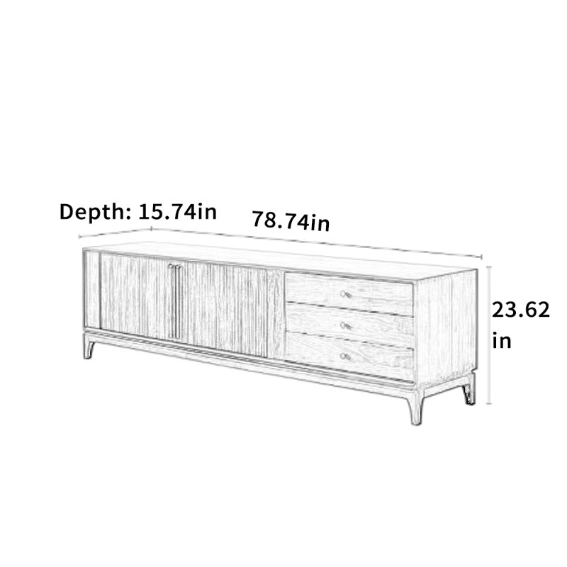 Meuble télé Modern, 78.74"