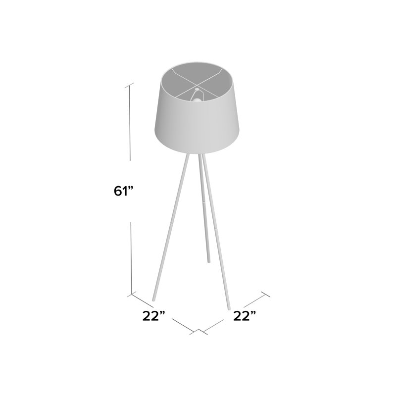 Lampe trépied 61" Shirlee