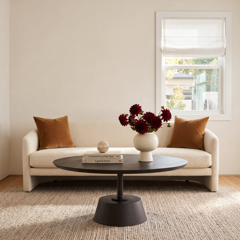 Thomas Solid Wood Top Coffee Table, Dark Brown