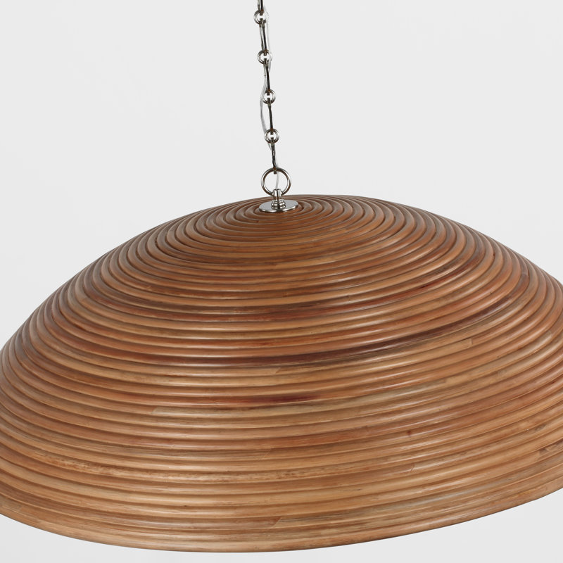 Emerson 1 - Light Pendant by Suzanne Kasler, 16" H x 42.25" W x 42.25" D, Natural, Polished Nickel