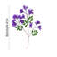 Fleurs artificielles kbndieu pour la décoration de la maison Jacaranda Fleurs artificielles artificielles en soie avec feuilles vertes Décoration de table de fête de mariage