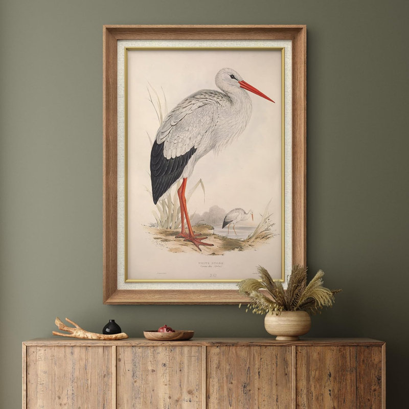 Cigogne blanche, animaux, peinture sur toile, Naturel