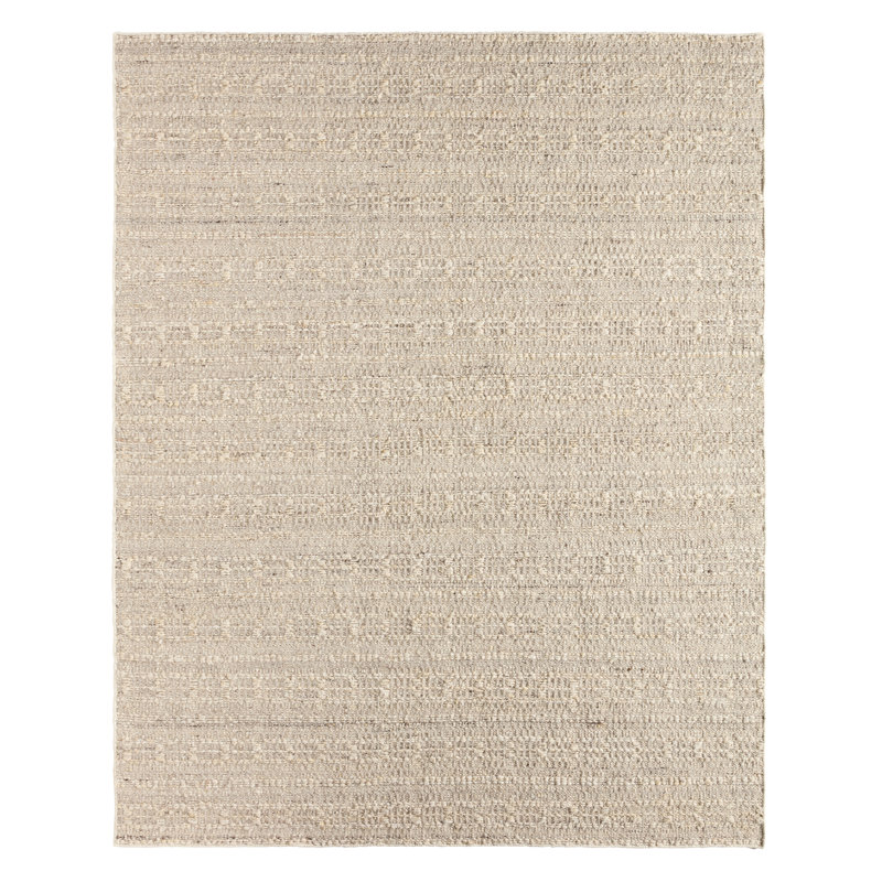 Jaipur Living Caldara LEO07 Handmade Solid Beige and Ivory Area Rug (9'x12'), Rectangle 6' x 9'
