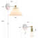 Set of 2 Plug-in Wall Sconces with On/Off Switch, Adjustable Industrial Vintage E26 Wall Lamps