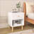 23.22''H Wooden Nightstand with 1 Drawer + 1 Shelf, White