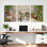 «Bless this Kitchen Wine and Garden», ensemble de 3 reproductions d'art sur toile tendues sur toile
