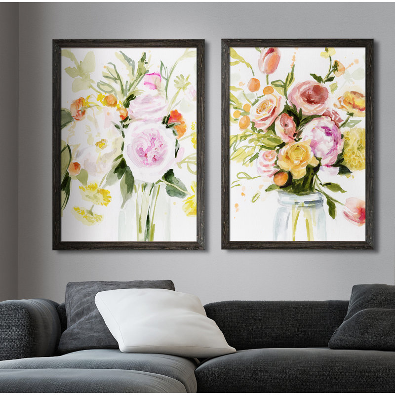 «Loose Arrangement I» par Vincent Van Gogh - ensemble de 2 reproductions d'art encadrées, H 24 po x l 18 po x P 1,25 po