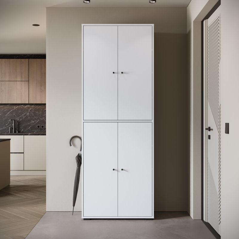 Temia Laminate Wardrobe, White
