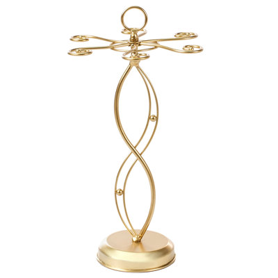 Open Shelving Wine Glass Rack Gold