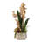 28'' Faux Flowering Plant in Cement Pot