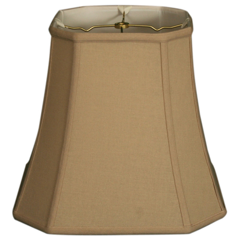 Abat-jour cloche en lin (araignée), Beige, H 13,5 po x l 15 po x P 15 po