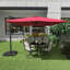 Parasol carré en porte-à-faux 10 pi en rouge