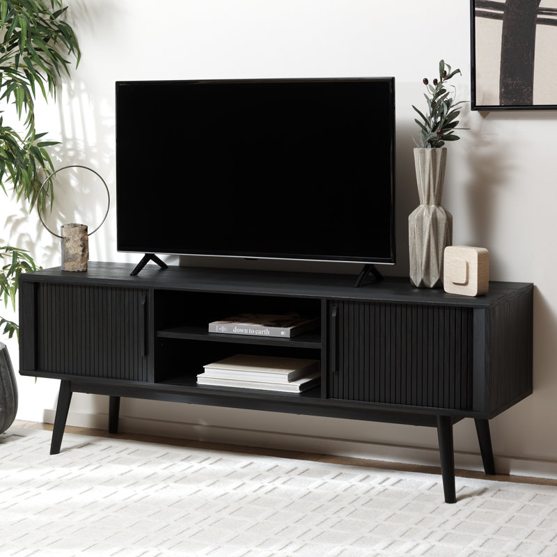 Johnye Storage TV Stand, Black