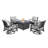Roam 5 Piece Handwoven Rattan Outdoor Propane Gas Fire Table Set With Cushions-1143535231-1126405420