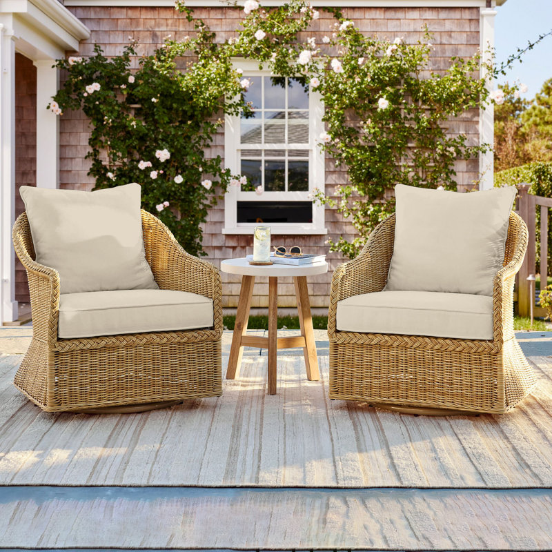 22"W X 24"D Outdoor Deep Seat Cushion Set Outdoor Seat/Back Cushion, Beige