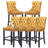 Velvet Kitchen Island Chairs Counter Height Barstools Set of 6-1120115416-1120115418-1139716721