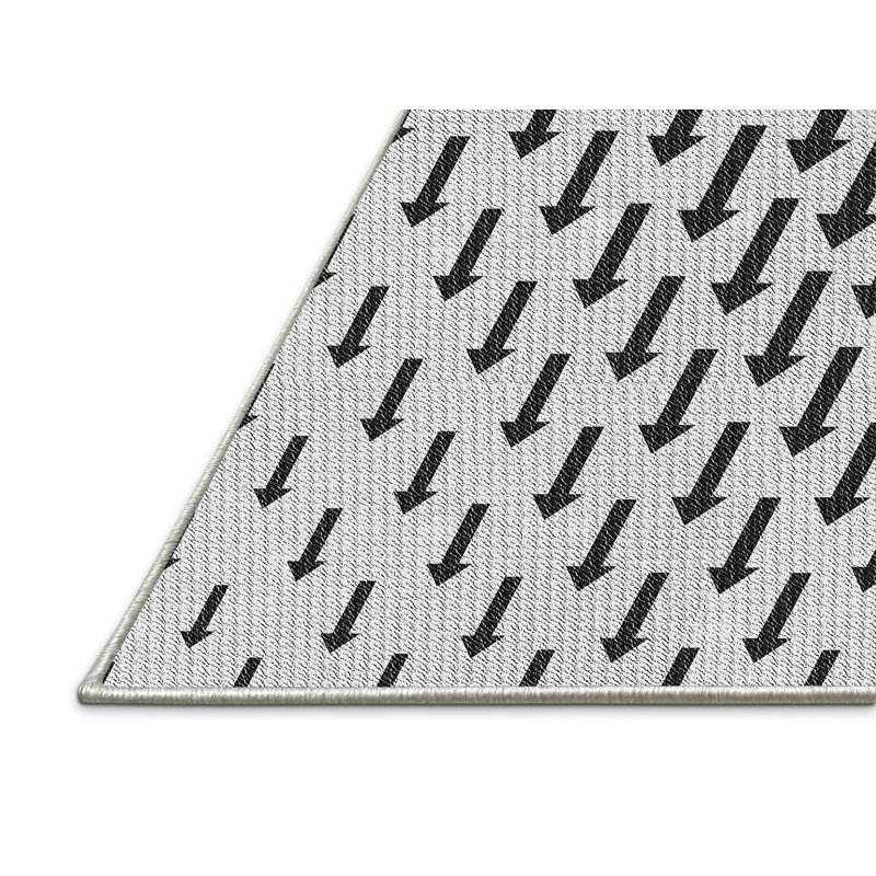 Tapis blanc / noir Caravette, Rectangle 7 pi x 9 pi