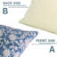 Taie d'oreiller décorative blanche épaisse en coton Fab Divine Accent, lombaire (Aradhna, bleu)-103180252