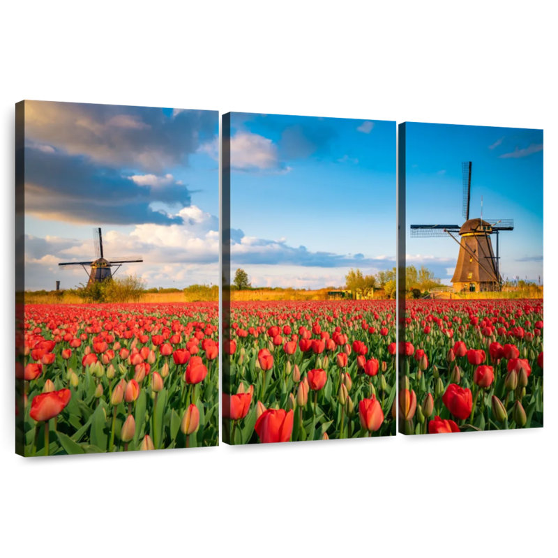 Two Dutch Windmills