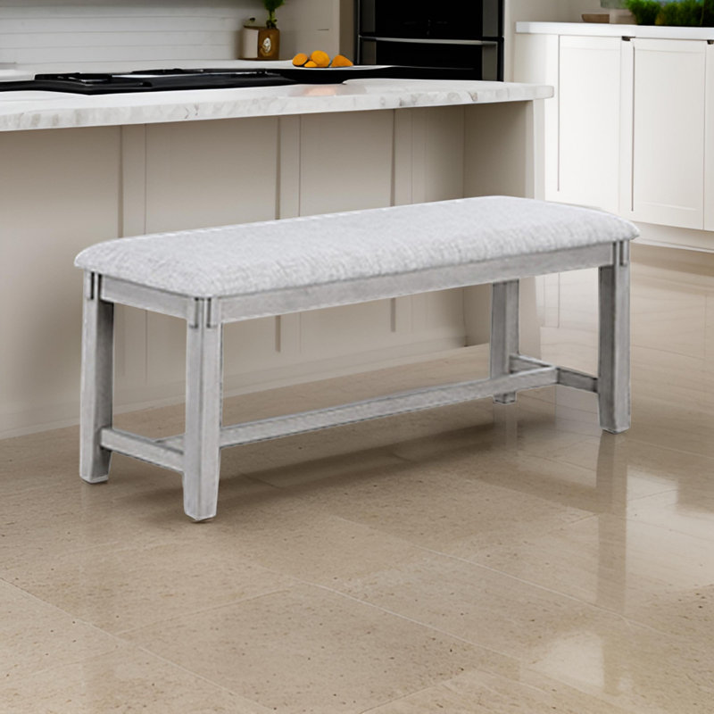 Banc rembourré en tissu Kaory