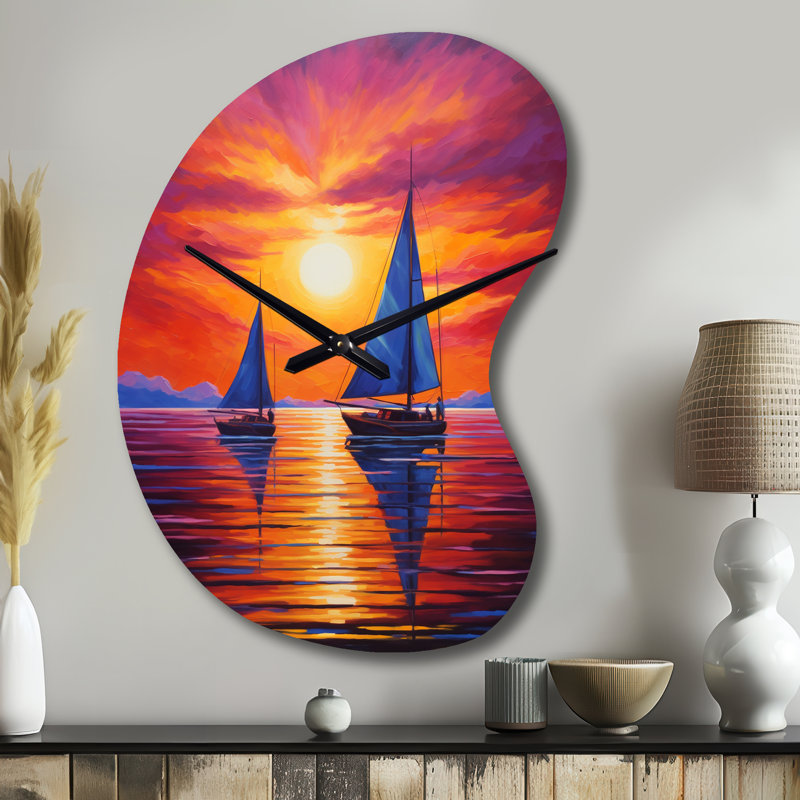 Horloge murale voilier en forme de voilier, Grand