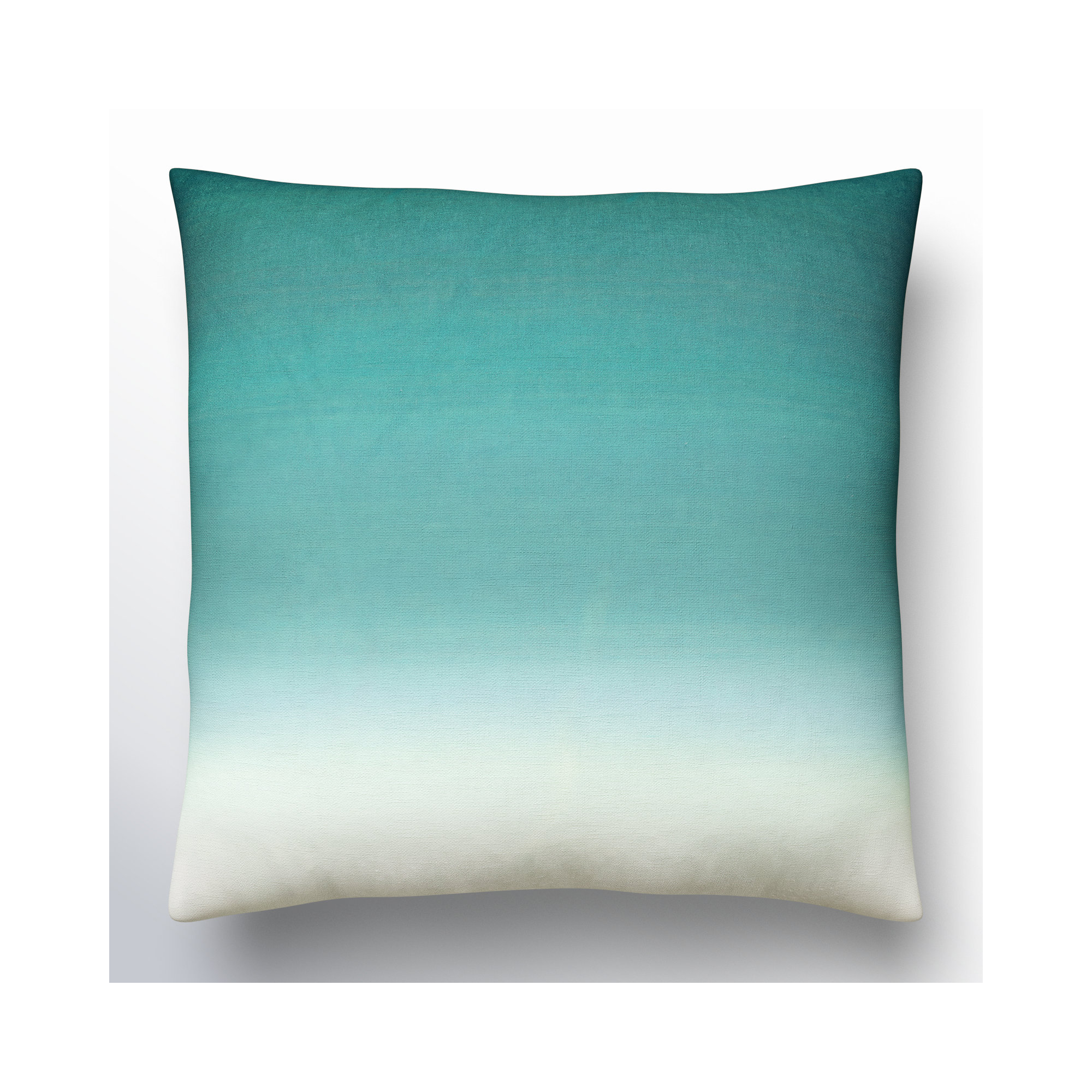 Deadra Ombre Linen Throw Pillow, Emerald, 22" x 22", Pillow Cover Only - No Insert